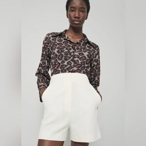 Nanushka Daira Candy Shorts in Creme Size Medium